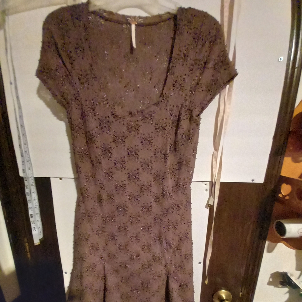 Free People Feminine Girlcore Boho Mini Dress Garden Party Coquette Whimsigoth